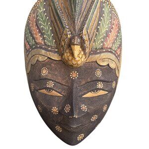 Batik Topeng Wood Hand Carved Mask Indonesian